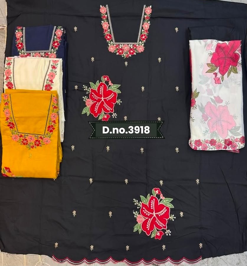 Rayon Embroidery Work design 20